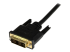 HDCDVIMM1M - StarTech.com 1m (3.3 ft) Mini HDMI to DVI Cable, DVI-D to HDMI Cable (1920x1200p), 19 Pin HDMI Mini (C) Male to DVI-D Male, Digital Monitor Cable Adapter M/M, Single Link, Black - Närbild