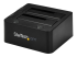 UNIDOCKU33 - StarTech.com Dual-Bay USB 3.0 to SATA and IDE Hard Drive Docking Station, USB Hard Drive Dock, External 2.53.5 SATA III and IDE (40 pin) SSDHDD Docking Station, Hot-Swap Hard Drive Bays - Höger vinkel