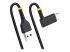 R2ACR-15C-USB-CABLE - StarTech.com 6in (15cm) USB A to C Charging Cable Right Angle, Heavy Duty Fast Charge USB-C Cable, USB 2.0 A to Type-C, Durable and Rugged Aramid Fiber, 3A, S20/iPad/Pixel - Vänster vinkel
