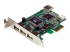 PEXUSB4DP - StarTech.com 4 Port PCI Express Low Profile High Speed USB Card - Vänster vinkel