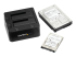 UNIDOCKU33 - StarTech.com Dual-Bay USB 3.0 to SATA and IDE Hard Drive Docking Station, USB Hard Drive Dock, External 2.53.5 SATA III and IDE (40 pin) SSDHDD Docking Station, Hot-Swap Hard Drive Bays - Vänster vinkel