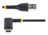 R2ACR-2M-USB-CABLE - StarTech.com 6ft (2m) USB A to C Charging Cable Right Angle, Heavy Duty Fast Charge USB-C Cable, USB 2.0 A to Type-C, Durable and Rugged Aramid Fiber, 3A, S20/iPad/Pixel - Framsidan