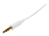 MU1MMMSWH - StarTech.com 1m White Slim 3.5mm Stereo Audio Cable - Närbild