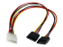 PYO2LP4SATA - StarTech.com 12in LP4 to 2x SATA Power Y Cable Adapter - Höger vinkel
